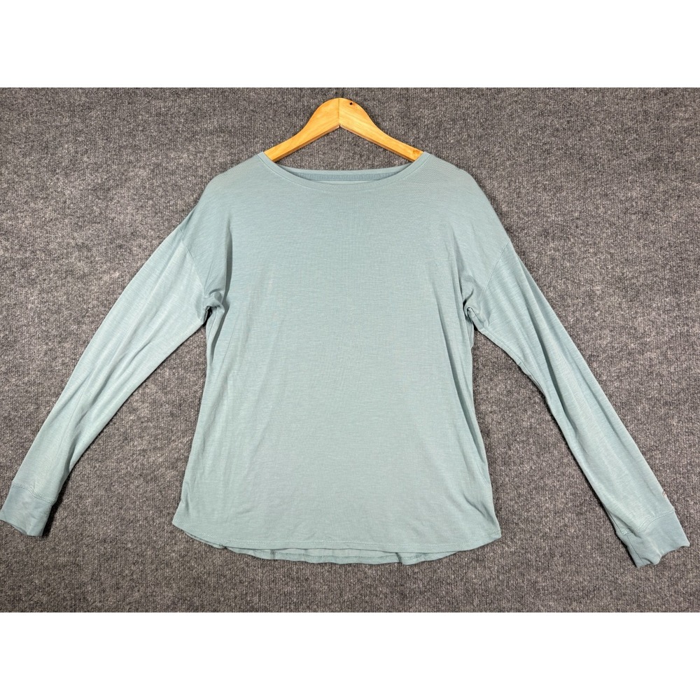 Columbia Sportswear Long Sleeve Shirt Women L Sage Green Stretch-Knit Round Neck